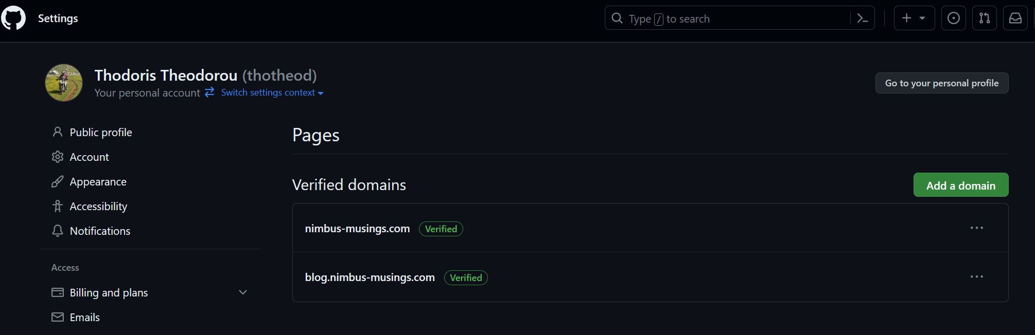 Add your custom domain to your GitHub Pages blog Nimbus Musings
